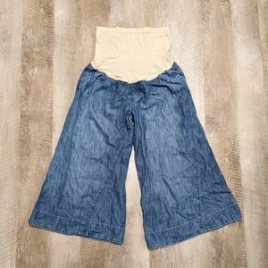 Level 99 Cropped Wide Leg Maternity Jeans